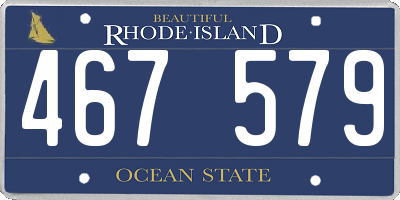 RI license plate 467579