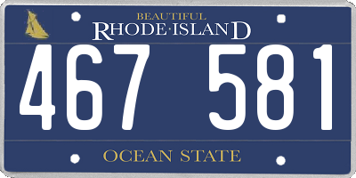 RI license plate 467581