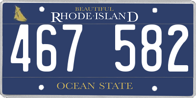 RI license plate 467582
