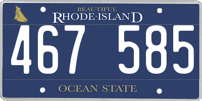 RI license plate 467585