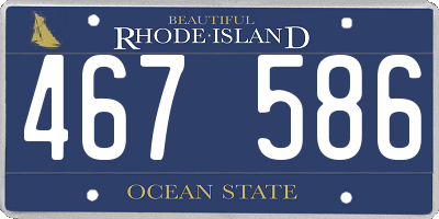 RI license plate 467586