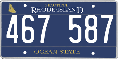 RI license plate 467587