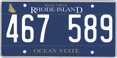 RI license plate 467589