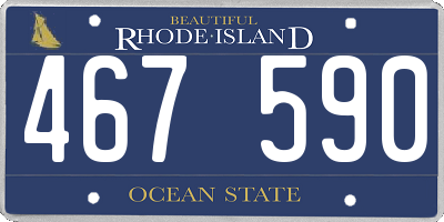RI license plate 467590