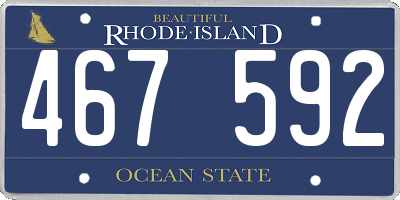 RI license plate 467592