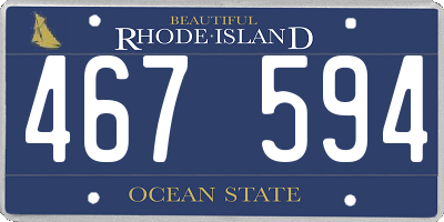 RI license plate 467594