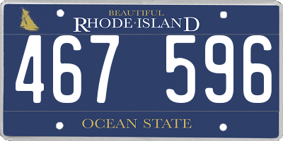 RI license plate 467596