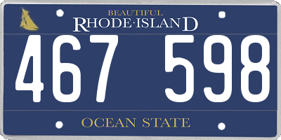 RI license plate 467598