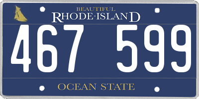 RI license plate 467599
