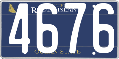 RI license plate 4676