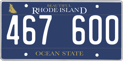 RI license plate 467600