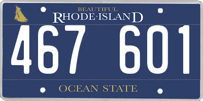 RI license plate 467601