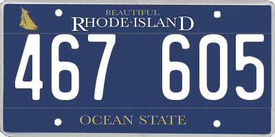 RI license plate 467605