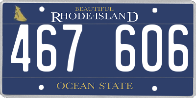 RI license plate 467606