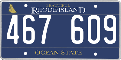RI license plate 467609
