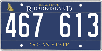 RI license plate 467613
