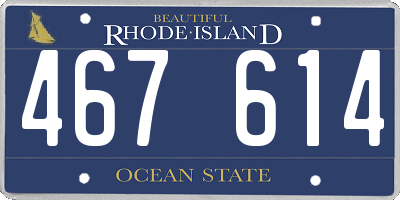 RI license plate 467614