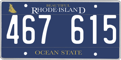 RI license plate 467615