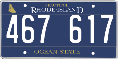 RI license plate 467617