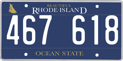 RI license plate 467618