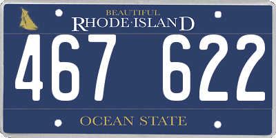 RI license plate 467622