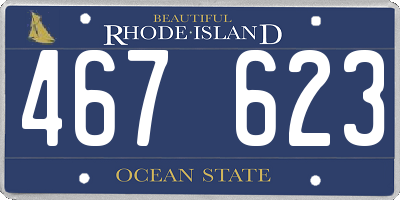 RI license plate 467623