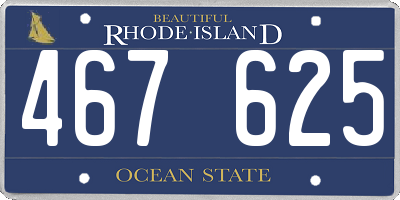 RI license plate 467625