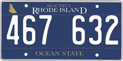 RI license plate 467632