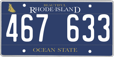 RI license plate 467633