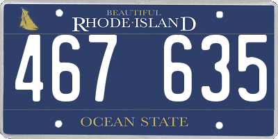 RI license plate 467635