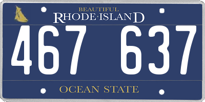 RI license plate 467637