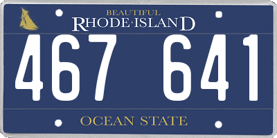 RI license plate 467641