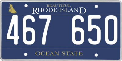 RI license plate 467650