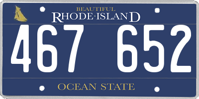 RI license plate 467652