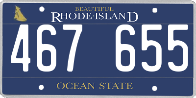 RI license plate 467655