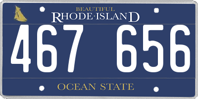 RI license plate 467656