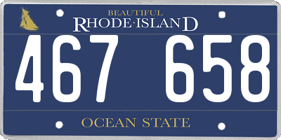 RI license plate 467658