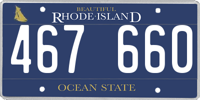 RI license plate 467660