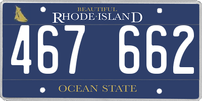 RI license plate 467662