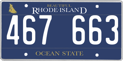 RI license plate 467663