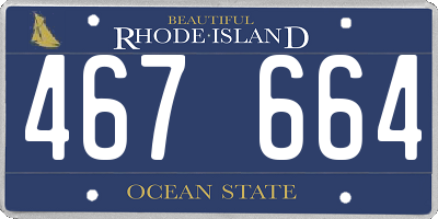 RI license plate 467664