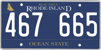 RI license plate 467665