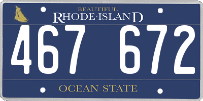 RI license plate 467672