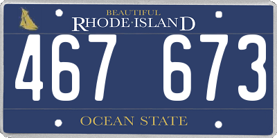 RI license plate 467673