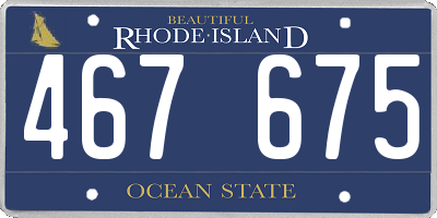 RI license plate 467675
