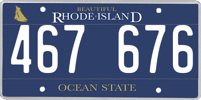 RI license plate 467676