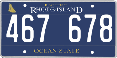 RI license plate 467678