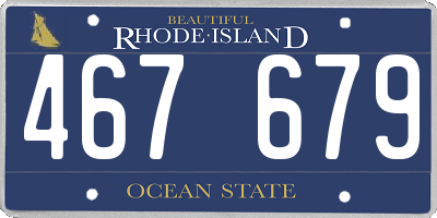 RI license plate 467679