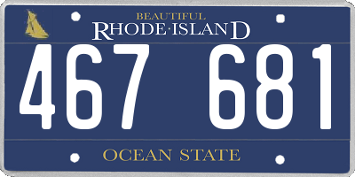 RI license plate 467681
