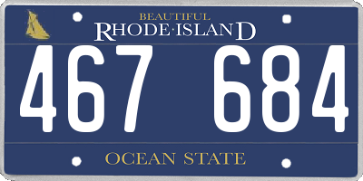 RI license plate 467684